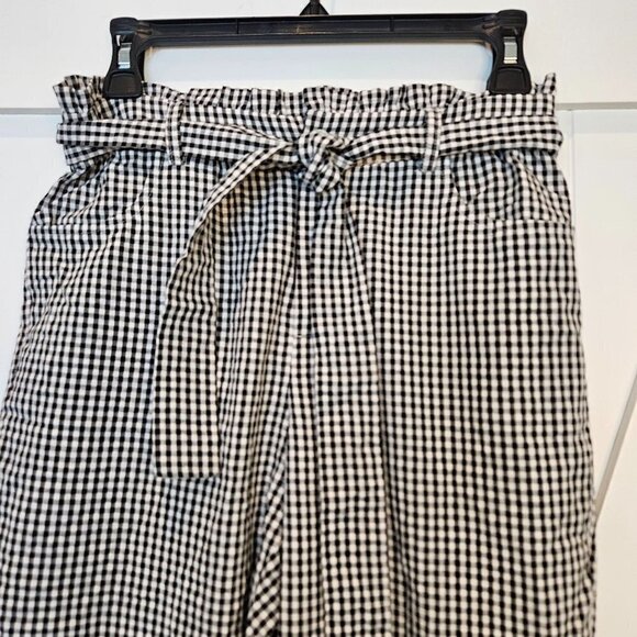 NEW Sincerely Jules Capris Pants Small Black White Checked Gingham Pedal Pusher - Picture 2 of 12